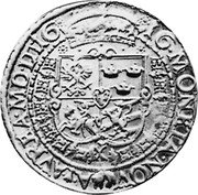 Lithuania 10 Ducats (Sigismund III) KM# 7.1 16 66 MO NETA NOVA AVREA M DT coin reverse Lithuania 10 Ducats (Sigismund III) KM# 7.1 16 66 MO NETA NOVA AVREA M DT coin reverse