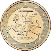 Lithuania 10 Euro Cent Vytis 2015 LMK KM# 208 2015 LIETUVA coin obverse Lithuania 10 Euro Cent Vytis 2015 LMK KM# 208 2015 LIETUVA coin obverse