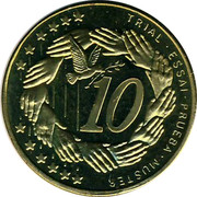 Cyprus 10 Euro Cent Trial prueba muster 2004 UNC X# Pn4 TRIAL • ESSAI • PRUEBA • MUSTER 10 coin reverse