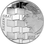 Ireland 10 Euro Eileen Gray 2016 Proof KM# 89 EILEEN GRAY 10 EURO coin reverse Ireland 10 Euro Eileen Gray 2016 Proof KM# 89 EILEEN GRAY 10 EURO coin reverse
