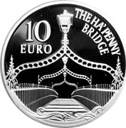 Ireland 10 Euro Ha'Penny Bridge 2017 Proof THE HA'PENNY BRIDGE 10 EURO coin reverse Ireland 10 Euro Ha'Penny Bridge 2017 Proof THE HA'PENNY BRIDGE 10 EURO coin reverse