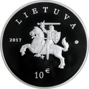 Lithuania 10 Euro Lithuanian Hound and Zemaitukas 2017 Proof KM# 229 2017 LIETUVA 10 € coin obverse Lithuania 10 Euro Lithuanian Hound and Zemaitukas 2017 Proof KM# 229 2017 LIETUVA 10 € coin obverse