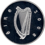 Ireland 10 Euro Skellig Michael 2008 Proof KM# 54 ÉIRE 2008 coin obverse Ireland 10 Euro Skellig Michael 2008 Proof KM# 54 ÉIRE 2008 coin obverse