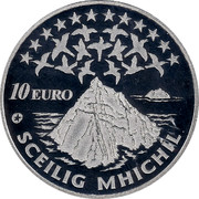 Ireland 10 Euro Skellig Michael 2008 Proof KM# 54 10 EURO SCEILIG MHICHIL coin reverse Ireland 10 Euro Skellig Michael 2008 Proof KM# 54 10 EURO SCEILIG MHICHIL coin reverse