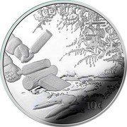 Lithuania 10 Euro Smelt Fishing by Attracting 2019 LMK Proof LIETUVA 2019 10€ coin obverse Lithuania 10 Euro Smelt Fishing by Attracting 2019 LMK Proof LIETUVA 2019 10€ coin obverse