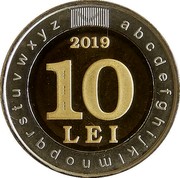 Moldova 10 Lei 30 years of state language and latin writing 2019  R/M 10 LEI BNM BNM BNM 2019 coin reverse Moldova 10 Lei 30 years of state language and latin writing 2019  R/M 10 LEI BNM BNM BNM 2019 coin reverse
