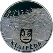 Lithuania 10 Litu Dedicated to Klaipeda 2002 Proof KM# 131 LIETUVA 10 LITŲ 2002 LMK coin obverse Lithuania 10 Litu Dedicated to Klaipeda 2002 Proof KM# 131 LIETUVA 10 LITŲ 2002 LMK coin obverse