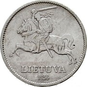 Lithuania 10 Litu Grand duke Vytautas the Great 1936 KM# 83 LIETUVA 1936 coin obverse Lithuania 10 Litu Grand duke Vytautas the Great 1936 KM# 83 LIETUVA 1936 coin obverse