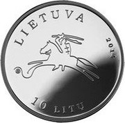 Lithuania 10 Litu Lithuanian Culture - Cinema 2014 Proof KM# 203 LIETUVA 2014 LMK 10 LITŲ coin obverse Lithuania 10 Litu Lithuanian Culture - Cinema 2014 Proof KM# 203 LIETUVA 2014 LMK 10 LITŲ coin obverse