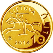 Lithuania 10 Litu Lithuanian Science - Baltistica 2014 Proof KM# 201 LIETUVA LMK 2014 10 LITŲ coin obverse Lithuania 10 Litu Lithuanian Science - Baltistica 2014 Proof KM# 201 LIETUVA LMK 2014 10 LITŲ coin obverse