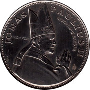 Lithuania 10 Litu Visit of Pope John Paul II to Lithuania 1993 LMK KM# 95 JONAS PAULIUS II LIUDYKIME KRISTU MCMXCIII LMK coin reverse Lithuania 10 Litu Visit of Pope John Paul II to Lithuania 1993 LMK KM# 95 JONAS PAULIUS II LIUDYKIME KRISTU MCMXCIII LMK coin reverse