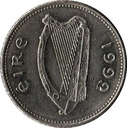 Ireland 10 Pence Small type 1999 KM# 29 ÉIRE 1999 coin obverse Ireland 10 Pence Small type 1999 KM# 29 ÉIRE 1999 coin obverse
