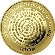 Lithuania 100 Litu 1000th Anniversary of the name Lithuania 2007 Proof KM# 158 ANNALES QUEDLINBURGENSES 1009 coin reverse Lithuania 100 Litu 1000th Anniversary of the name Lithuania 2007 Proof KM# 158 ANNALES QUEDLINBURGENSES 1009 coin reverse