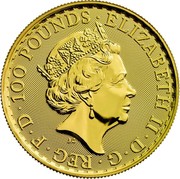 UK 100 Pounds 30th Anniversary of the Britannia 2017 30 Privy Mark 100 POUNDS ELIZABETH II D G REG F D J.C coin obverse UK 100 Pounds 30th Anniversary of the Britannia 2017 30 Privy Mark 100 POUNDS ELIZABETH II D G REG F D J.C coin obverse