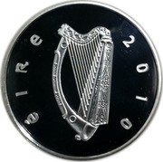 Ireland 15 Euro Horse 2010 Proof KM# 64 ÉIRE 2010 coin obverse Ireland 15 Euro Horse 2010 Proof KM# 64 ÉIRE 2010 coin obverse