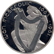 Ireland 15 Euro Ivan Mestrovic 2007 Proof KM# 52 IVAN MEŠTROVIC 1883. - 1962. coin reverse Ireland 15 Euro Ivan Mestrovic 2007 Proof KM# 52 IVAN MEŠTROVIC 1883. - 1962. coin reverse