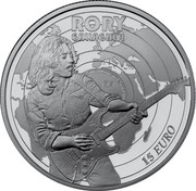 Ireland 15 Euro Rory Gallagher 2018 RORY GALLAGHER 15 EURO coin reverse