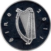 Ireland 15 Euro Salmon 2011 Proof KM# 68 ÉIRE 2011 coin obverse Ireland 15 Euro Salmon 2011 Proof KM# 68 ÉIRE 2011 coin obverse