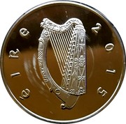 Ireland 15 Euro William Butler Yeats 2015 Proof KM# 86 ÉIRE 2015 coin obverse Ireland 15 Euro William Butler Yeats 2015 Proof KM# 86 ÉIRE 2015 coin obverse