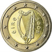 Ireland 2 Euro 1st map 2006 KM# 39 ÉIRE 2006 coin obverse Ireland 2 Euro 1st map 2006 KM# 39 ÉIRE 2006 coin obverse