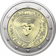 Lithuania 2 Euro (Lithuanian Multipart Songs) LIETUVA LP SUTARTINĖS LMK 2019 coin obverse Lithuania 2 Euro (Lithuanian Multipart Songs) LIETUVA LP SUTARTINĖS LMK 2019 coin obverse