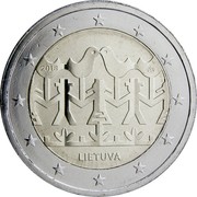 Lithuania 2 Euro (Song and Dance Celebration) 2018 LMK LIETUVA coin obverse Lithuania 2 Euro (Song and Dance Celebration) 2018 LMK LIETUVA coin obverse