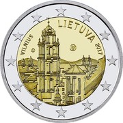 Lithuania 2 Euro Vilnius 2017 KM# 228 VILNIUS LIETUVA 2017 coin obverse Lithuania 2 Euro Vilnius 2017 KM# 228 VILNIUS LIETUVA 2017 coin obverse