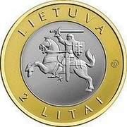 Lithuania 2 Litai Birstonas 2012 KM# 183.1 LIETUVA LMK 2 LITAI coin obverse Lithuania 2 Litai Birstonas 2012 KM# 183.1 LIETUVA LMK 2 LITAI coin obverse
