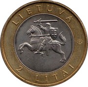Lithuania 2 Litai Kurenas 2013 KM# 188 LIETUVA LMK 2 LITAI coin obverse Lithuania 2 Litai Kurenas 2013 KM# 188 LIETUVA LMK 2 LITAI coin obverse