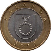 Lithuania 2 Litai Palanga 2012 KM# 186.1 PALANGA 2012 coin reverse Lithuania 2 Litai Palanga 2012 KM# 186.1 PALANGA 2012 coin reverse