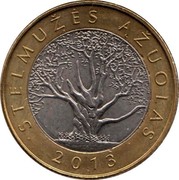 Lithuania 2 Litai Stelmuzes Azuolas 2013 KM# 190 STELMUŽĖS AŽUOLAS 2013 coin reverse Lithuania 2 Litai Stelmuzes Azuolas 2013 KM# 190 STELMUŽĖS AŽUOLAS 2013 coin reverse