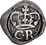 Ireland 2 Pence (1/2 Groat) Ormonde (1643-1644) Varieties exist KM# 56 C R coin obverse