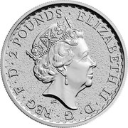 UK 2 Pounds Lunar Year of the Rooster 2017 BU 2 POUNDS ELIZABETH II D ∙ G ∙ REG ∙ F ∙ D coin obverse UK 2 Pounds Lunar Year of the Rooster 2017 BU 2 POUNDS ELIZABETH II D ∙ G ∙ REG ∙ F ∙ D coin obverse