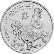 UK 2 Pounds Lunar Year of the Rooster 2017 BU YEAR OF ROOSTER ∙ 2007 1 OZ FINE SILVER 999 coin reverse UK 2 Pounds Lunar Year of the Rooster 2017 BU YEAR OF ROOSTER ∙ 2007 1 OZ FINE SILVER 999 coin reverse