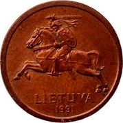 Lithuania 20 Centu 1991 KM# 89 Reform Coinage LIETUVA 1991 coin obverse Lithuania 20 Centu 1991 KM# 89 Reform Coinage LIETUVA 1991 coin obverse