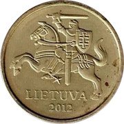 Lithuania 20 Centu 2012 In sets only KM# 107 Reform Coinage LIETUVA 2007 coin obverse Lithuania 20 Centu 2012 In sets only KM# 107 Reform Coinage LIETUVA 2007 coin obverse