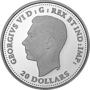 Canada 20 Dollars Second World War Battlefront - The Normandy Campaign 2019 GEORGIVS VI D:G: REX ET IND: IMP: 20 DOLLARS coin reverse Canada 20 Dollars Second World War Battlefront - The Normandy Campaign 2019 GEORGIVS VI D:G: REX ET IND: IMP: 20 DOLLARS coin reverse