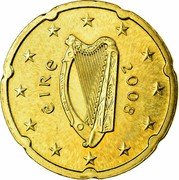 Ireland 20 Euro Cent Harp. 2nd Map 2008 KM# 48 ÉIRE 2010 coin obverse Ireland 20 Euro Cent Harp. 2nd Map 2008 KM# 48 ÉIRE 2010 coin obverse