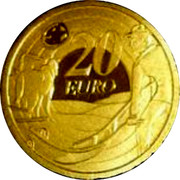 Ireland 20 Euro Ploughman Banknote 2009 Proof KM# 61 20 EURO coin reverse Ireland 20 Euro Ploughman Banknote 2009 Proof KM# 61 20 EURO coin reverse
