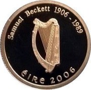 Ireland 20 Euro Samuel Beckett 2006 Proof KM# 46 SAMUEL BECKETT 1906 - 1989 ÉIRE 2006 coin obverse Ireland 20 Euro Samuel Beckett 2006 Proof KM# 46 SAMUEL BECKETT 1906 - 1989 ÉIRE 2006 coin obverse