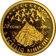 Ireland 20 Euro Skellig Michael 2008 Proof KM# 55 20 EURO SCEILIG MHICHIL coin reverse Ireland 20 Euro Skellig Michael 2008 Proof KM# 55 20 EURO SCEILIG MHICHIL coin reverse