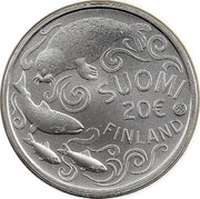 Finland 20 € Protecting The Baltic Sea 2011 Proof KM# 169a SUOMI 20 € FINLAND coin obverse Finland 20 € Protecting The Baltic Sea 2011 Proof KM# 169a SUOMI 20 € FINLAND coin obverse