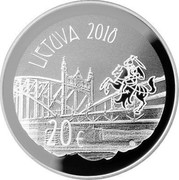 Lithuania 20€ Vydunas 2018 LMK Proof LIETUVA 2018 20€ LMK coin obverse
