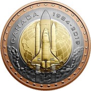 Canada 25 Cents First Canadian in Space 2019 CANADA 1984-2019 coin reverse Canada 25 Cents First Canadian in Space 2019 CANADA 1984-2019 coin reverse