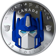 Canada 25 Dollars Transformers. Optimus Prime 2019 CANADA 25 DOLLARS coin reverse Canada 25 Dollars Transformers. Optimus Prime 2019 CANADA 25 DOLLARS coin reverse