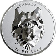 Canada 25 Dollars Wolf 2019 CANADA 25 DOLLARS coin reverse Canada 25 Dollars Wolf 2019 CANADA 25 DOLLARS coin reverse