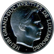 Luxembourg 25 ECU Henri Grand-Duc 1998 Proof HENRI GRAND-DUC HERITIER DE LUXEMBOURG. coin obverse Luxembourg 25 ECU Henri Grand-Duc 1998 Proof HENRI GRAND-DUC HERITIER DE LUXEMBOURG. coin obverse