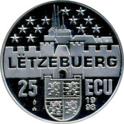 Luxembourg 25 ECU Henri Grand-Duc 1998 Proof LETZEBUERG 25 ECU 1998 coin reverse Luxembourg 25 ECU Henri Grand-Duc 1998 Proof LETZEBUERG 25 ECU 1998 coin reverse