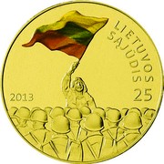 Lithuania 25 Litai Lithuanian Sajudis 2013 LMK Prooflike 2013 LIETUVOS SĄJŪDIS 25 coin reverse Lithuania 25 Litai Lithuanian Sajudis 2013 LMK Prooflike 2013 LIETUVOS SĄJŪDIS 25 coin reverse