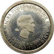 Luxembourg 250 Francs Essai 1963  CAROLA MAGNA DVCISSA FELICITER REGNANTE -963-1963- +CIVITAS LVCEMBORGENSIS MILLESIMVM OVANS EXPLET ANNVM coin obverse Luxembourg 250 Francs Essai 1963  CAROLA MAGNA DVCISSA FELICITER REGNANTE -963-1963- +CIVITAS LVCEMBORGENSIS MILLESIMVM OVANS EXPLET ANNVM coin obverse